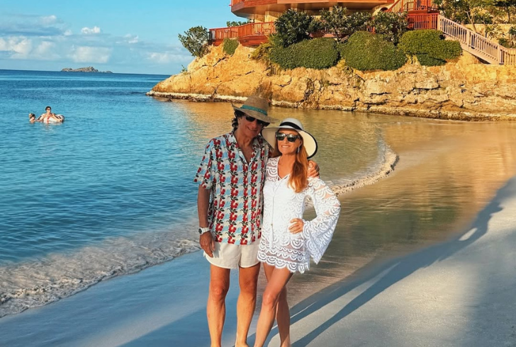 Jane Seymour and John Zambetti smiling